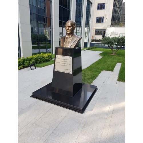 Atatürk Büstü Mermer Siyah Granit Kaide Atatürk Büstü Mermer Siyah Granit Kaide